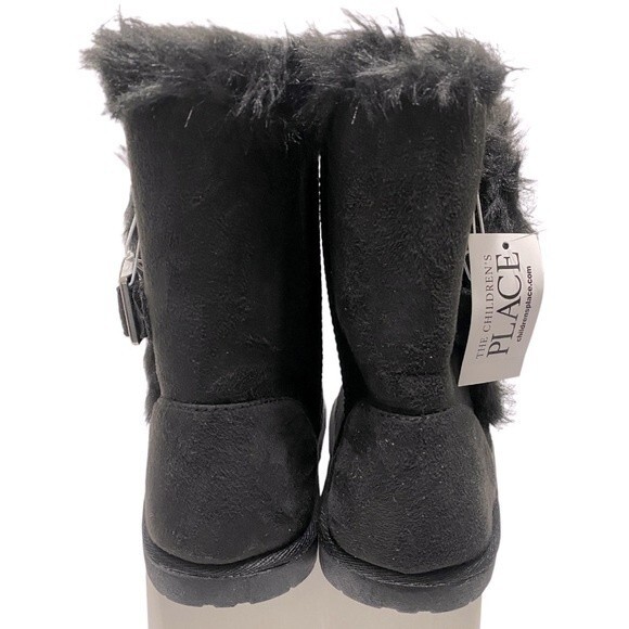 The Children’s Place Toddler Girls Buckle Faux Suede Boots - Picture 4 of 5